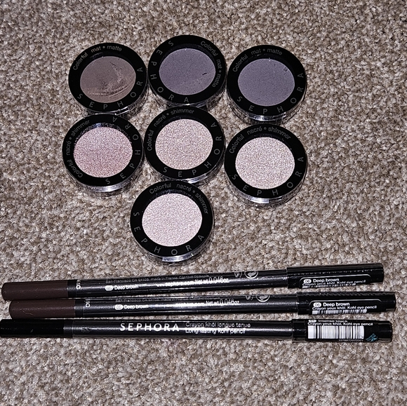 Sephora bundle 7 shadows 3 eyeliners NEW - Picture 8 of 9